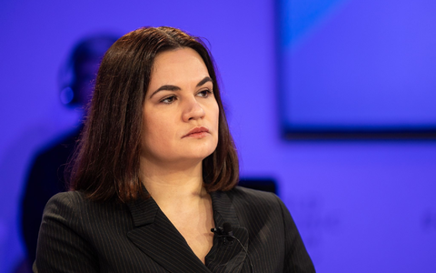 Die belarussische Oppositionsführerin Swetlana Tichanowskaja sieht die Wahl in Belarus als eine Scheinwahl. - Foto: Hannes P Albert/dpa