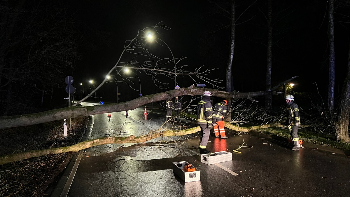 FW-WRN: Mehrere sturmbedingte Einsätze für die Freiwillige Feuerwehr Werne - Foto: presseportal.de
