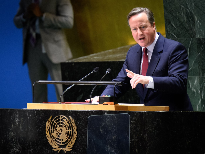 «Wir sind mit einer Situation furchtbaren Leidens in Gaza konfrontiert»: David Cameron. - Foto: Bernd von Jutrczenka/dpa