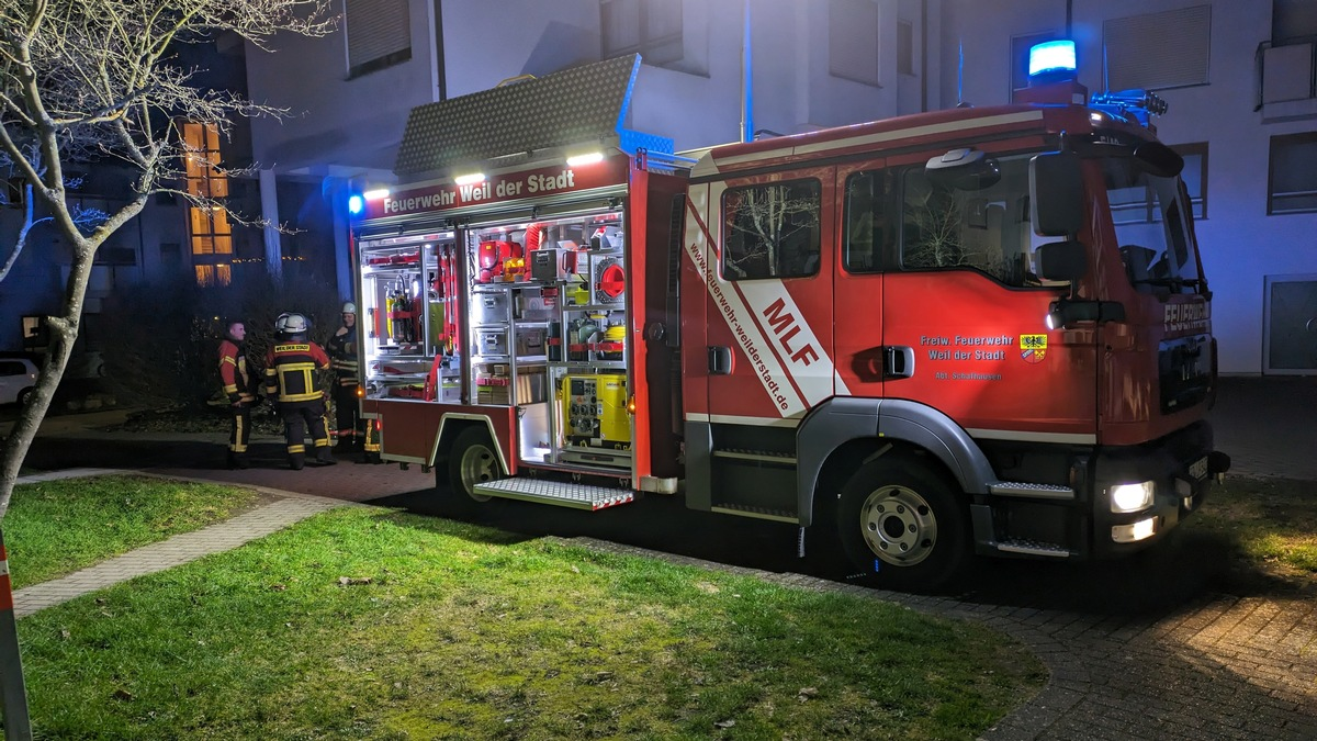 FW Weil der Stadt: Küchenbrand in Mehrfamilienhaus - Foto: presseportal.de