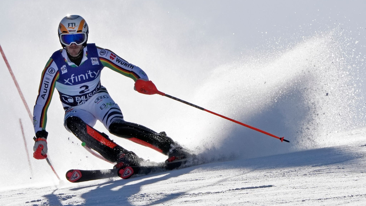 Linus Straßer ist beim Slalom in Aspen auf den zweiten Rang gerast. - Foto: Robert F. Bukaty/AP/dpa