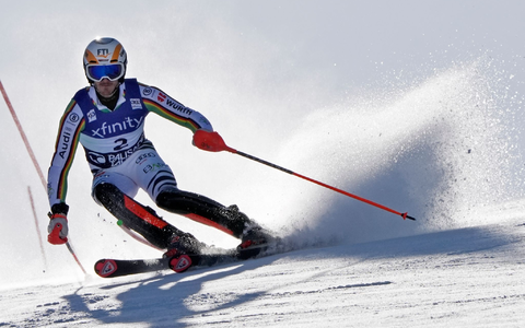 Linus Straßer ist beim Slalom in Aspen auf den zweiten Rang gerast. - Foto: Robert F. Bukaty/AP/dpa