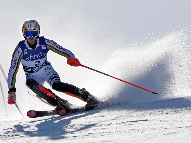 Linus Straßer ist beim Slalom in Aspen auf den zweiten Rang gerast. - Foto: Robert F. Bukaty/AP/dpa
