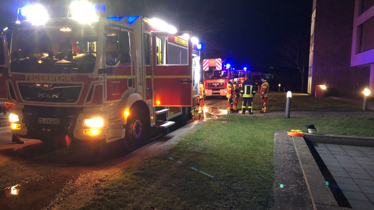 FW Minden: Brand im WC-Bereich Klinikum Minden - Foto: presseportal.de