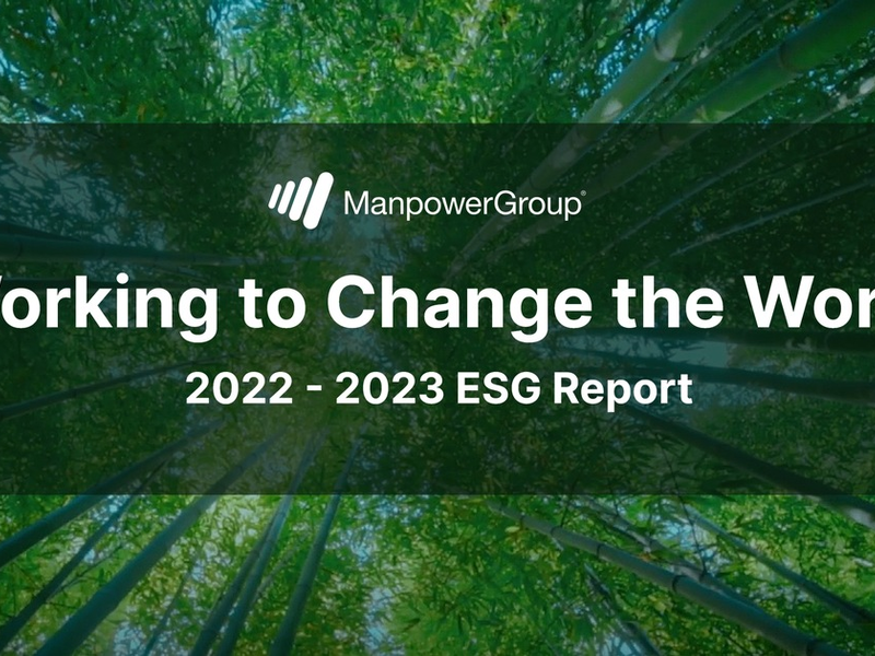 Fortschritte für Mensch und Umwelt / ManpowerGroup legt 3. ESG-Report Working to Change the World vor - Foto: presseportal.de