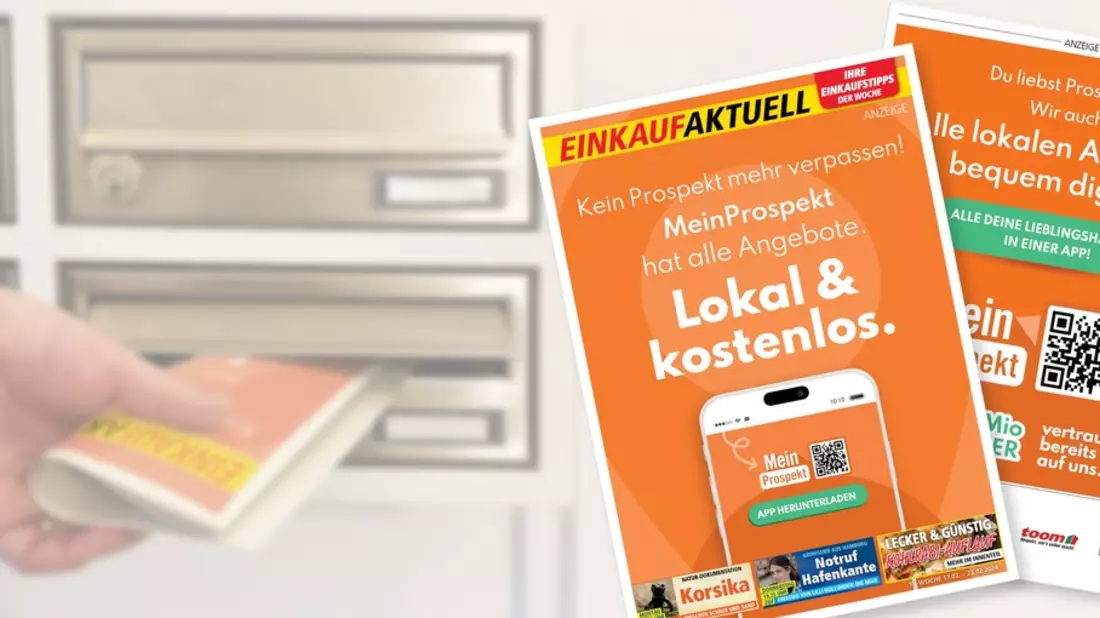 Werbeblatt Einkaufaktuell wird eingestellt: Bonial hat groß angelegte MeinProspekt Werbeoffensive auf letzten Titelseiten der Prospektwerbesendung gestartet - Bild: presseportal.de