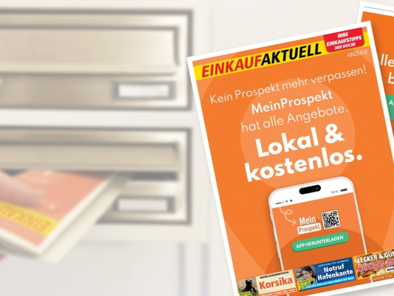 Werbeblatt Einkaufaktuell wird eingestellt: Bonial hat groß angelegte MeinProspekt Werbeoffensive auf letzten Titelseiten der Prospektwerbesendung gestartet - Foto: presseportal.de