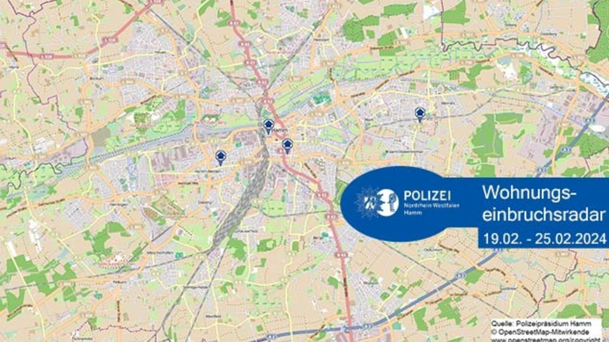 POL-HAM: Wohnungseinbruchsradar Hamm für die Woche vom 19. Februar bis 25. Februar - Foto: presseportal.de