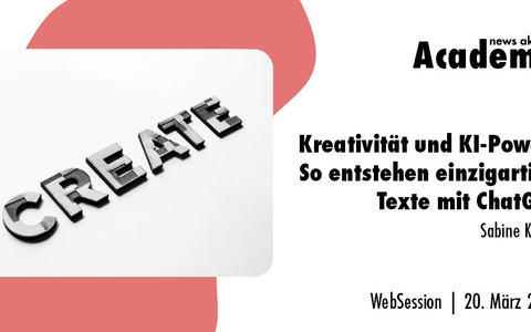Kreativität und KI-Power: So entstehen einzigartige Texte mit ChatGPT / Ein Online-Seminar der news aktuell Academy - Foto: presseportal.de