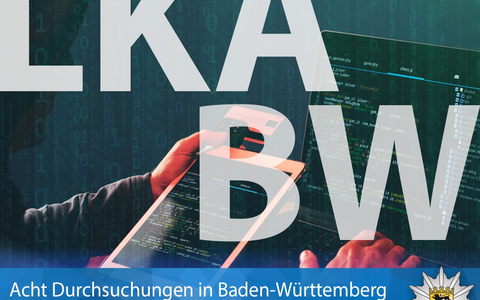 LKA-BW: Bedeutender bundesweiter Schlag wegen des Verdachts des Betreibens einer kriminellen Handelsplattform im Internet: Acht Durchsuchungen in Baden-Württemberg - Foto: presseportal.de