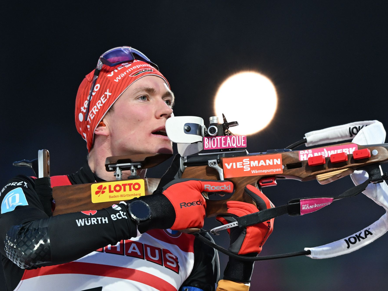 Benedikt Doll erreichte in seinem letzten Staffelrennen mit dem DSV-Quartett das Podest. - Foto: Hendrik Schmidt/dpa/Archivbild
