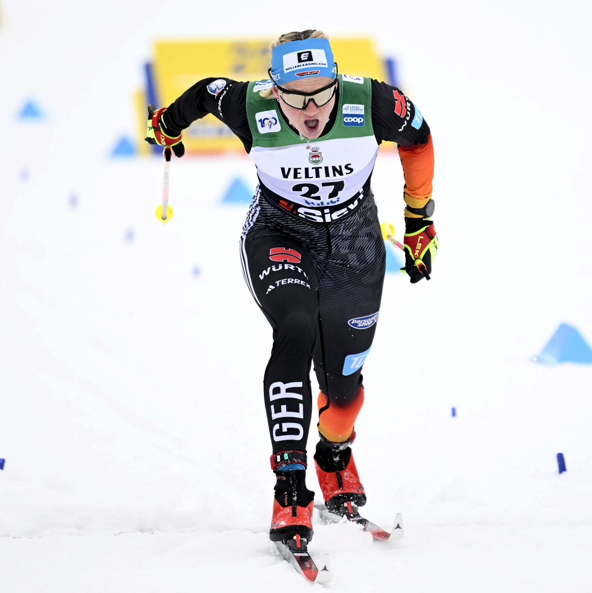 Victoria Carl lief in Lahti auf den zweiten Platz. - Foto: Vesa Moilanen/Lehtikuva/dpa