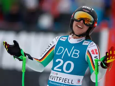 Kira Weidle wurde in Kvitfjell Vierte im Super-G. - Foto: Alessandro Trovati/AP/dpa