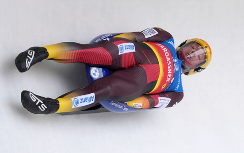 Rodler Felix Loch fuhr in Sigulda auf den zweiten Platz. - Foto: Roman Koksarov/AP/dpa