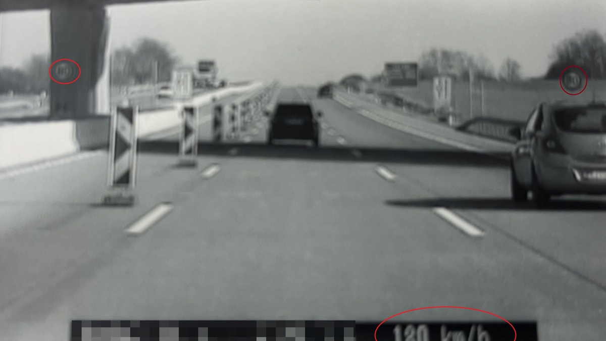 API-TH: Videowagen schnappen zwei Raser auf der A 9 bei Eisenberg und in der Baustelle auf der A 4 bei Ronneburg - Foto: presseportal.de