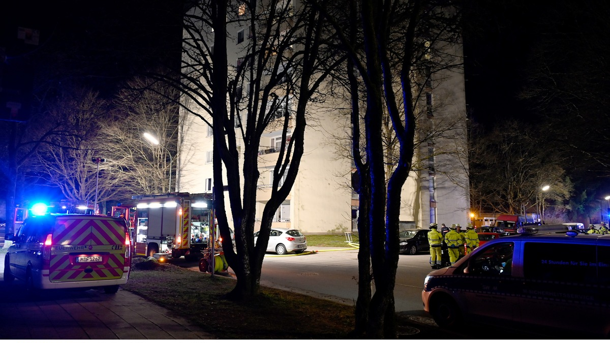 FW-M: Kellerbrand mit vier Verletzten (Forstenried) - Foto: presseportal.de
