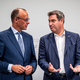 Söder (r) oder Merz? Die Entscheidung über die Kanzlerkandidatur der Union soll erst nach den Wahlen in Ostdeutschland im September fallen. - Foto: Michael Kappeler/dpa