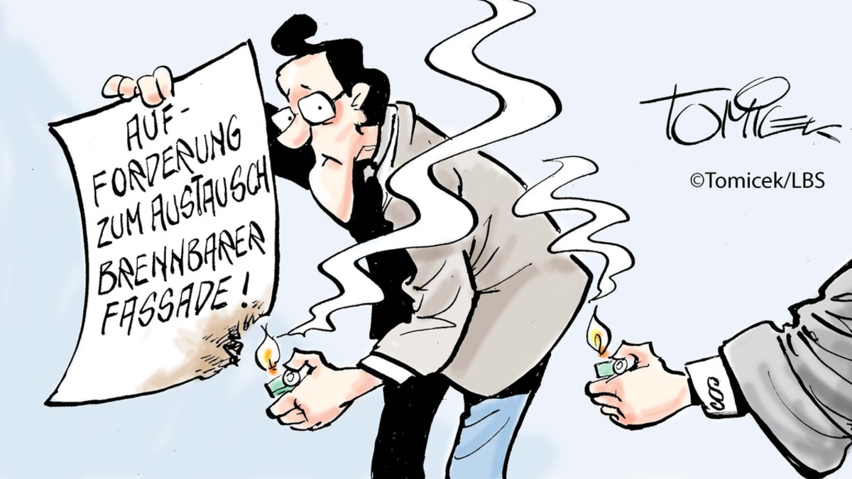 Brennbare Fassade / Behördliche Anordnung richtet sich gegen Eigentümergemeinschaft - Foto: presseportal.de