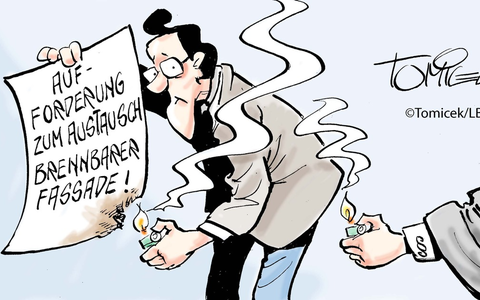 Brennbare Fassade / Behördliche Anordnung richtet sich gegen Eigentümergemeinschaft - Foto: presseportal.de