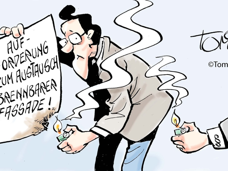 Brennbare Fassade / Behördliche Anordnung richtet sich gegen Eigentümergemeinschaft - Foto: presseportal.de