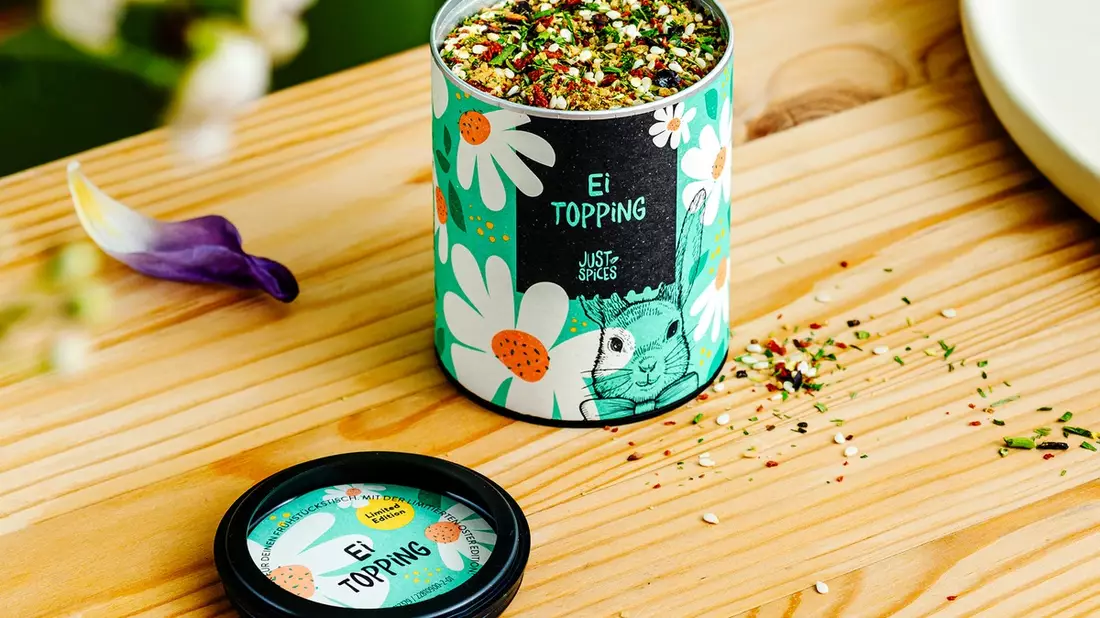 Just Spices launcht limitierte Oster Edition des beliebten Ei Toppings - Bild: presseportal.de