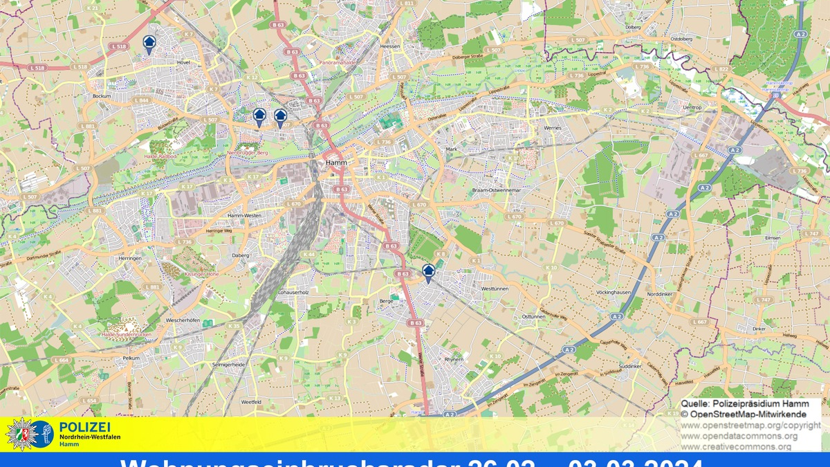 POL-HAM: Wohnungseinbruchsradar Hamm für die Woche vom 26. Februar bis 3. März - Foto: presseportal.de