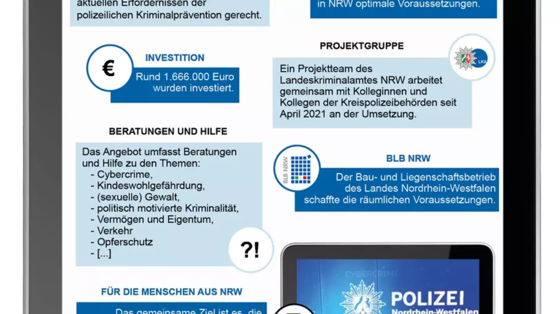 LKA-NRW: Polizei NRW stellt sich stärker und moderner in der Kriminalprävention auf: Innenminister Herbert Reul eröffnet Digitales Beratungs- und Präventionszentrum der Polizei NRW in Köln - Bild: presseportal.de