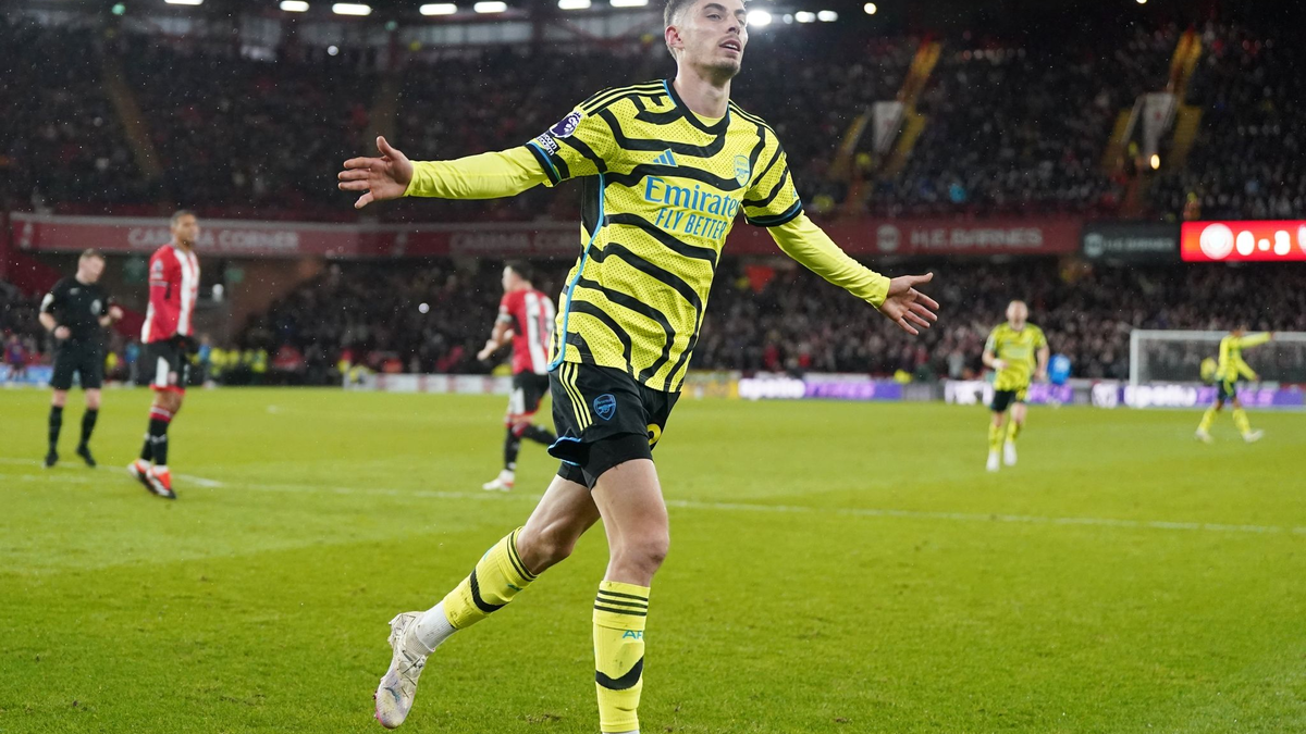 Traf zum zwischenzeitlichen 4:0 in Sheffield: Arsenals Kai Havertz. - Foto: Nick Potts/PA Wire/dpa