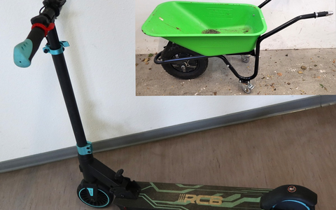 POL-DA: Reichelsheim: Polizei sucht EigentĂŒmer von elektrischer Schubkarre und E-Scooter - Foto: presseportal.de POL-DA: Reichelsheim: Polizei sucht EigentĂŒmer von elektrischer Schubkarre und E-Scooter - Foto: presseportal.de