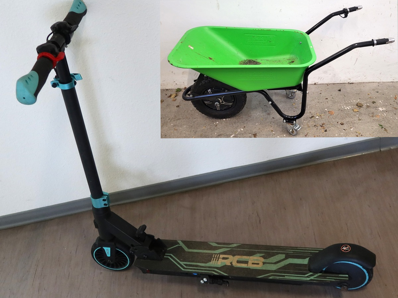POL-DA: Reichelsheim: Polizei sucht Eigentümer von elektrischer Schubkarre und E-Scooter - Foto: presseportal.de