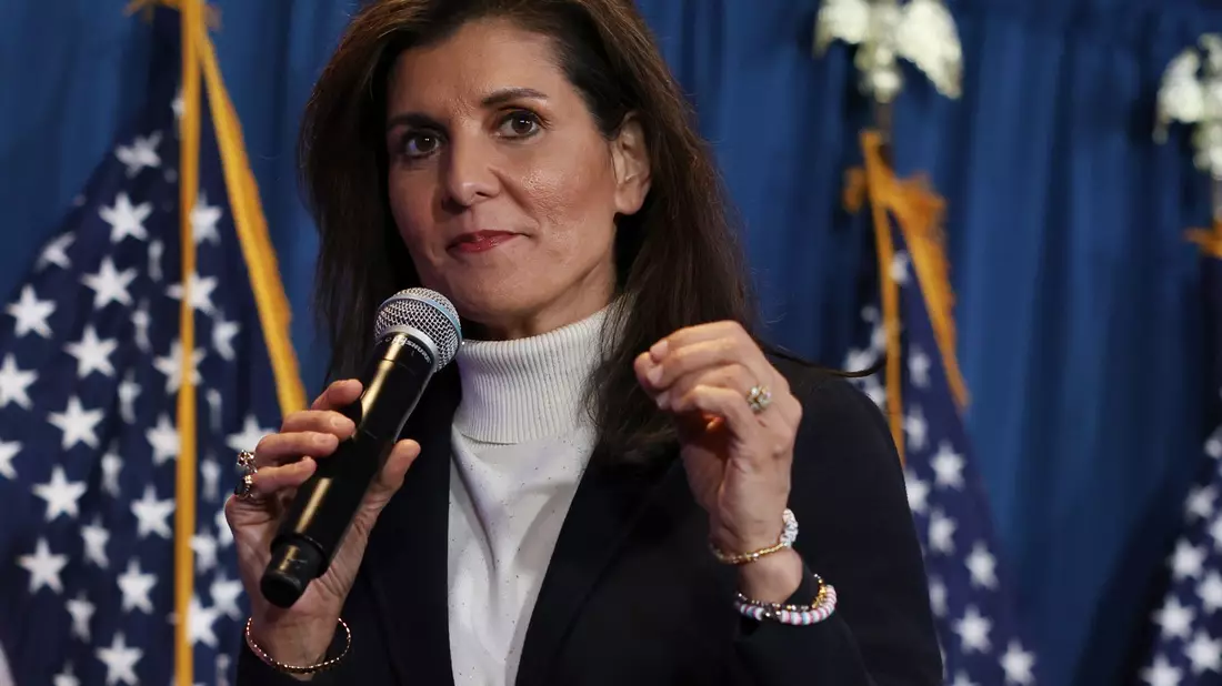 Beim «Super Tuesday» gelang ihr lediglich ein Sieg in Vermont: Nikki Haley. - Bild: Reba Saldanha/AP/dpa