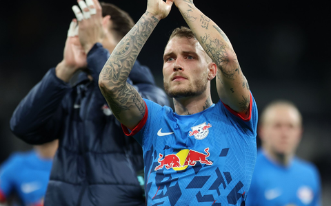 David Raum gab die Flanke fĂŒr Orban, der mit einem Hecht-Kopfball den Ausgleich erzielte. - Foto: Jan Woitas/dpa David Raum gab die Flanke fĂŒr Orban, der mit einem Hecht-Kopfball den Ausgleich erzielte. - Foto: Jan Woitas/dpa