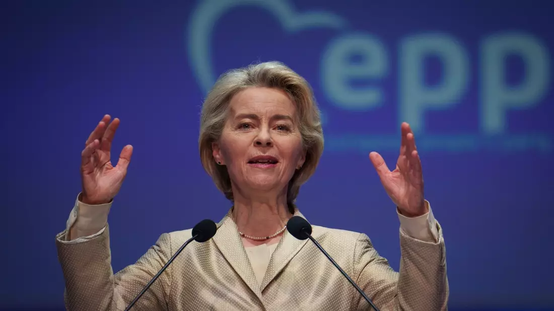 «EVP steht für Europa, für ein starkes, sicheres, friedliches, wohlhabendes, demokratisches und geeintes Europa»: Ursula von der Leyen. - Bild: Vadim Ghirda/AP/dpa
