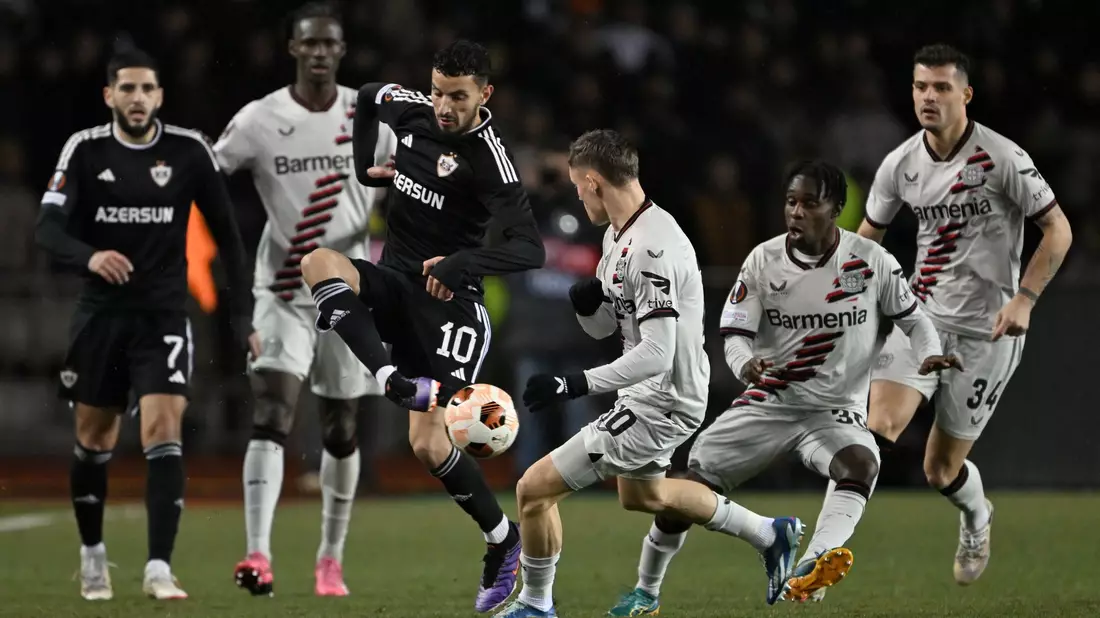 Bayer Leverkusen kam nach einem 0:2-Rückstand bei Agdam noch zum Ausgleich. - Bild: Federico Gambarini/dpa