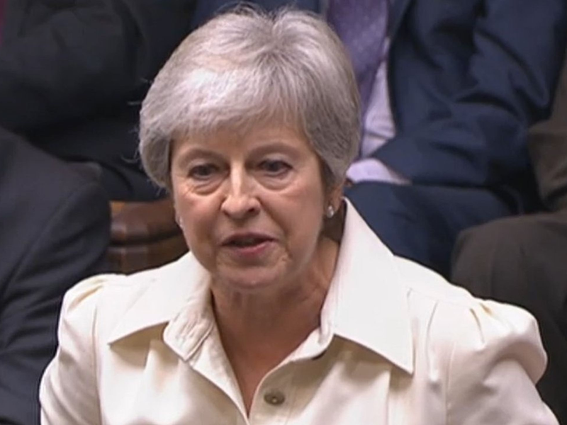 War nach Margaret Thatcher (1979 bis 1990) erst die zweite Frau an der Spitze der Regierung in London: Theresa May. - Foto: House Of Commons/PA/dpa