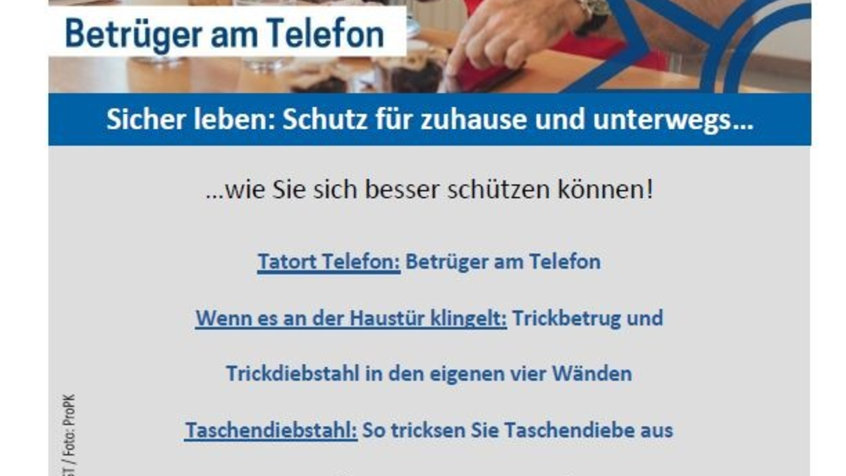 POL-GM: Schutz vor Dieben und Betrügern - kostenfreies Beratungsangebot der Polizei - Foto: presseportal.de