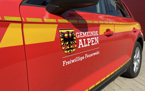 FW Alpen: Gemeldeter Grasbrand - Foto: presseportal.de