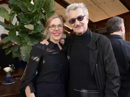 Wim und Donata Wenders beim Empfang von German Films in Los Angeles. - Foto: Barbara Munker/dpa