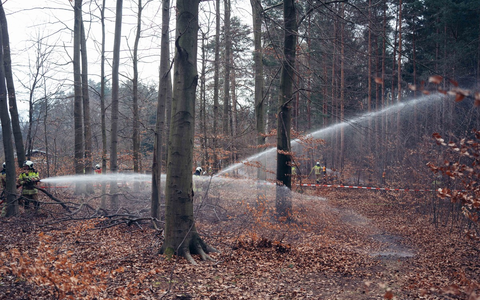 FW Dresden: Waldbrandübung in der Dresdner Heide - Foto: presseportal.de