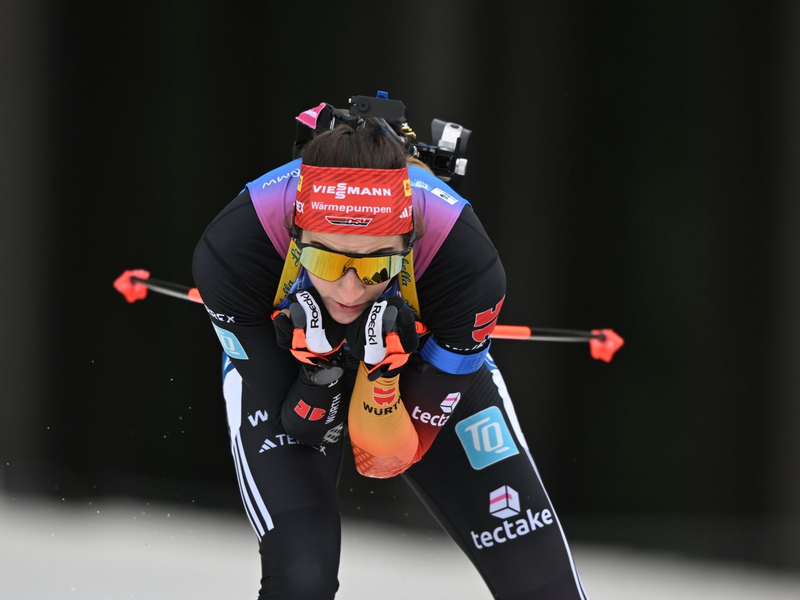 Die deutsche Frauen-Staffel um Vanessa Voigt erreichte in Soldier Hollow den zweiten Platz. - Foto: Hendrik Schmidt/dpa/Archivbild
