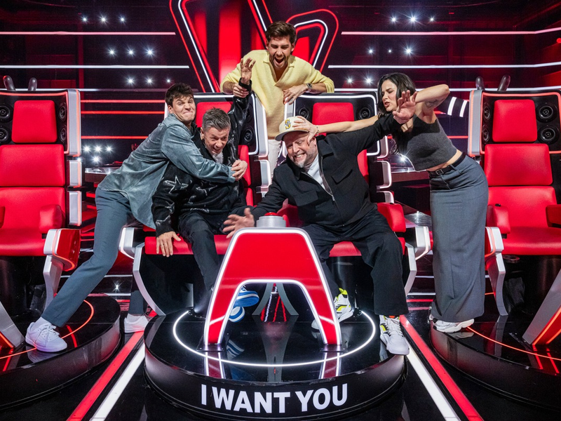 Wincent Weiss Michi Beck Alvaro Soler Smudo Lena Meyer-Landrut The Voice Kids - Foto: Seven.One/Claudius Pflug, presseportal.de