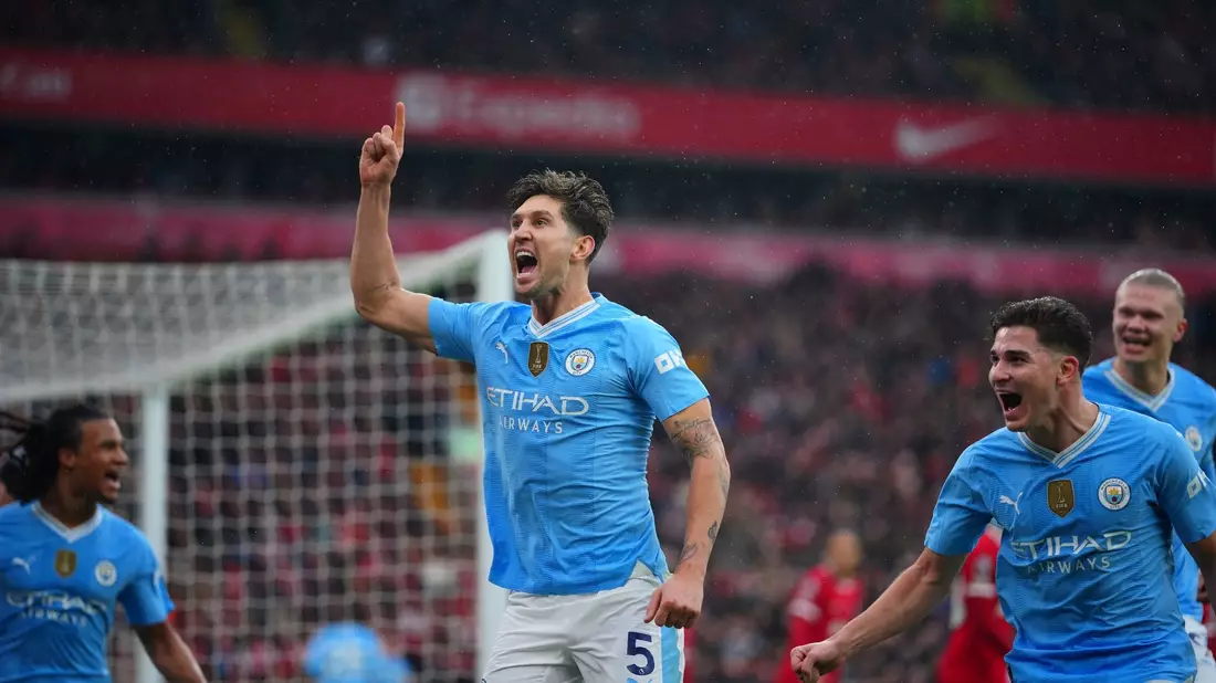 John Stones brachte City nach einem Eckball in Führung. - Bild: Jon Super/AP/dpa