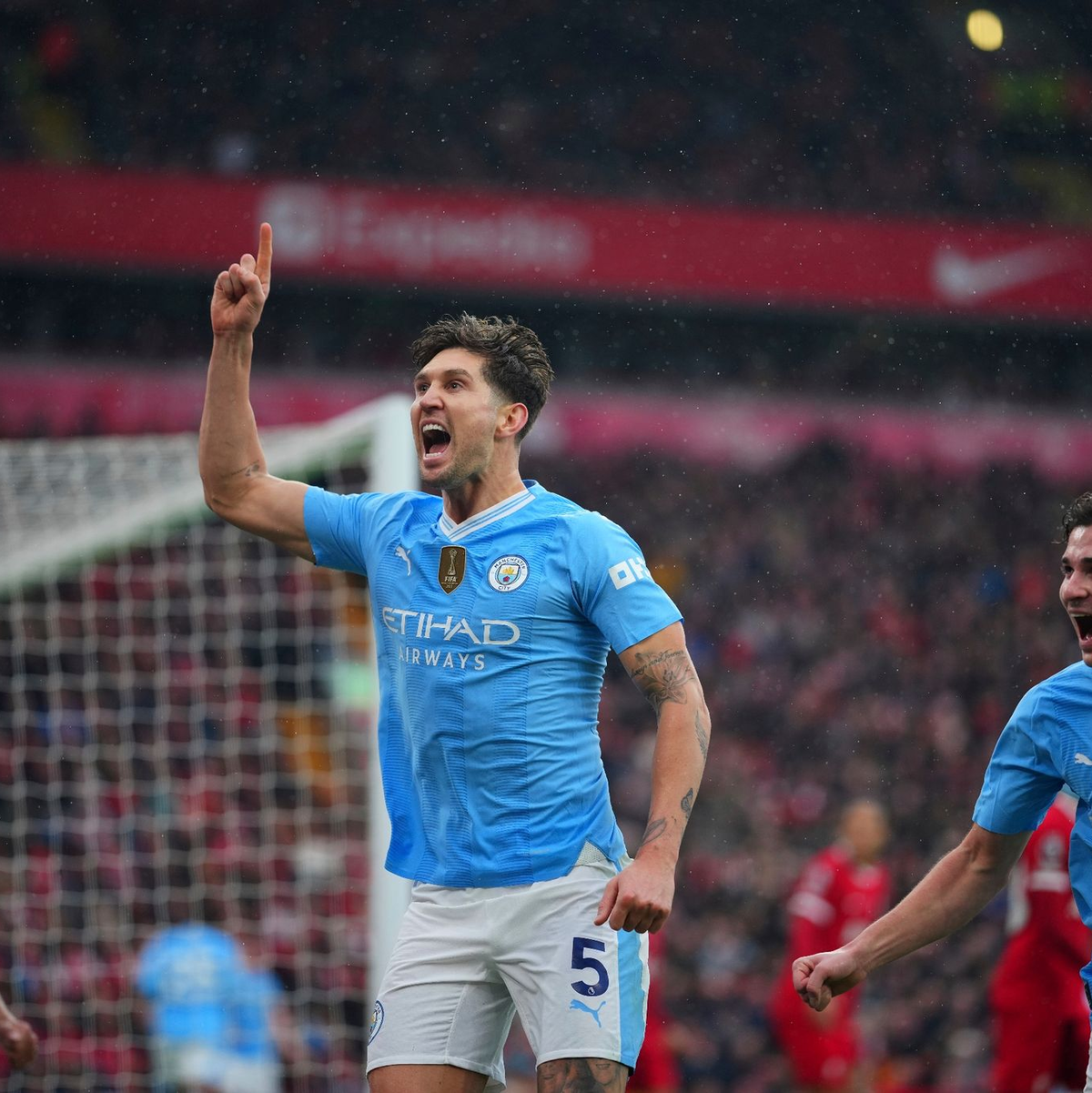John Stones brachte City nach einem Eckball in Führung. - Foto: Jon Super/AP/dpa