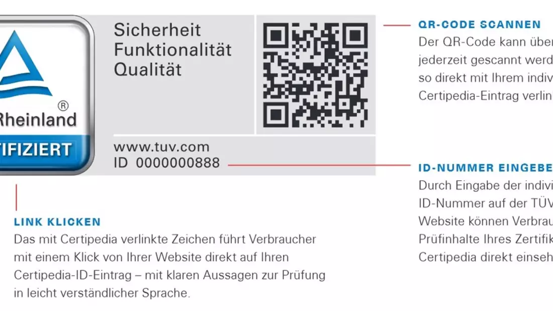 Weltverbrauchertag: Darauf können Verbraucher achten - TÜV Rheinland mit Tipps zu Prüfzeichen / Certipedia - die Zertifikatsdatenbank von TÜV Rheinland / www.certipedia.com - Bild: presseportal.de