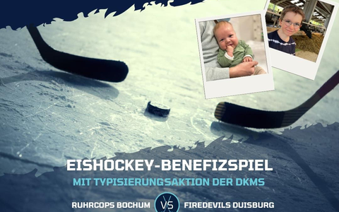 POL-BO: Polizei und Feuerwehr gegen Leukämie auf dem Eis: Benefizspiel der RuhrCops Bochum gegen die FireDevils Duisburg - Foto: presseportal.de