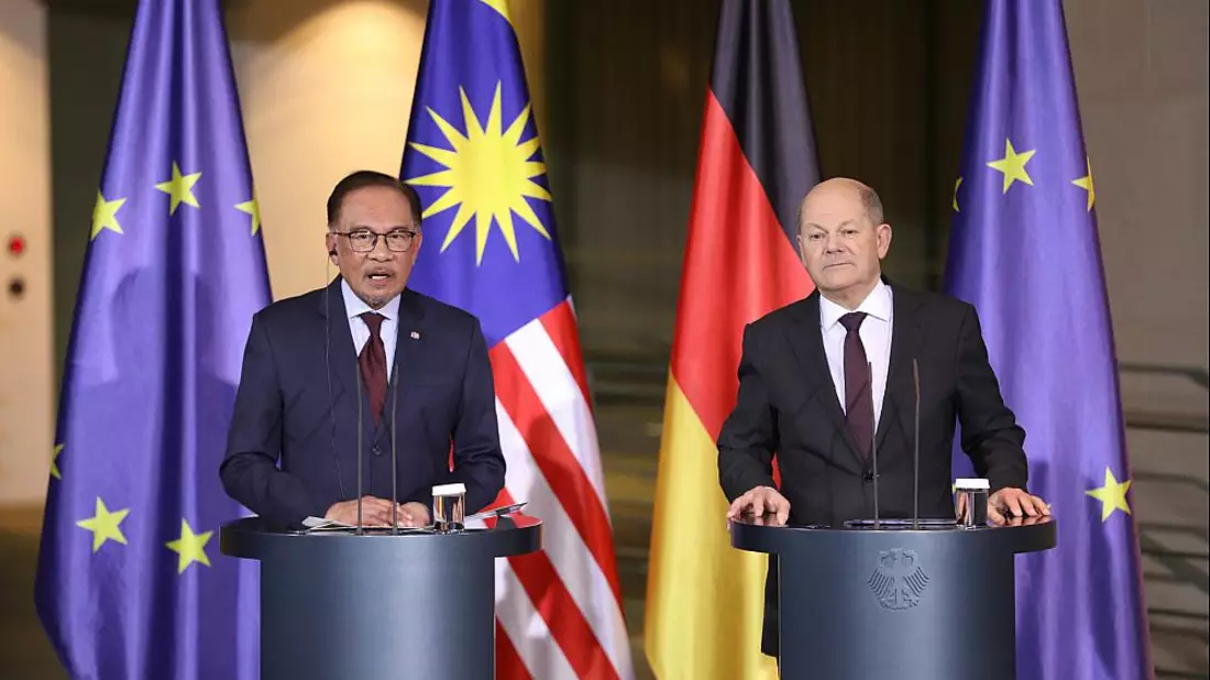 Anwar Ibrahim und Olaf Scholz am 11.03.2024 - Bild: über dts Nachrichtenagentur