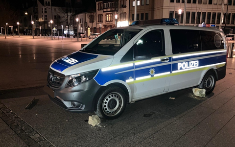 BPOL-KL: Bundespolizeifahrzeug am Bahnhof Worms mutwillig beschädigt - Foto: presseportal.de