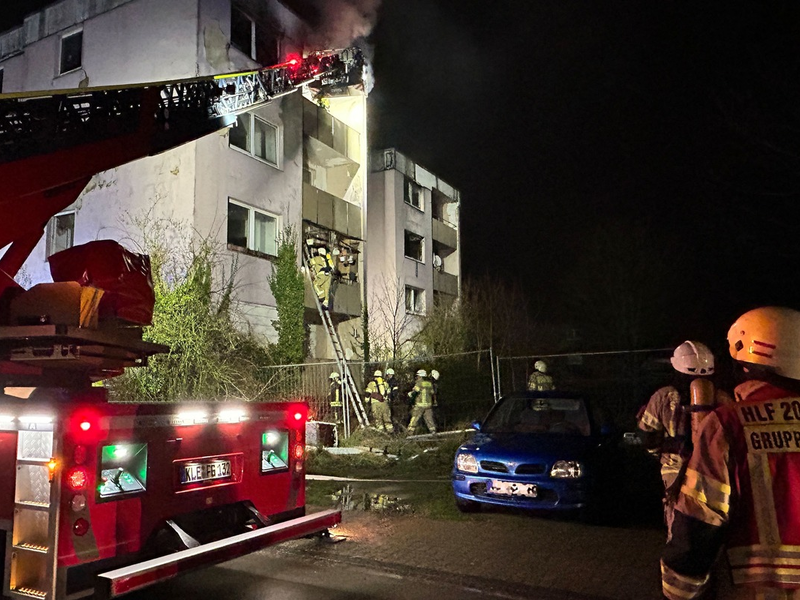 FF Goch: Feuer in leerstehendem Wohnblock - Foto: presseportal.de