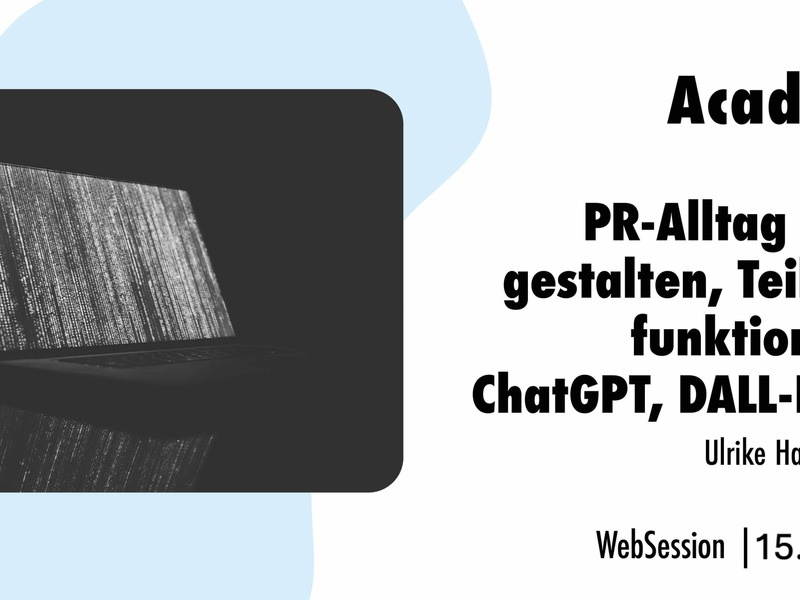 PR-Alltag mit KI gestalten, Teil 1: So funktionieren ChatGPT, DALL-E & Co / Ein Online-Seminar der news aktuell Academy - Foto: presseportal.de