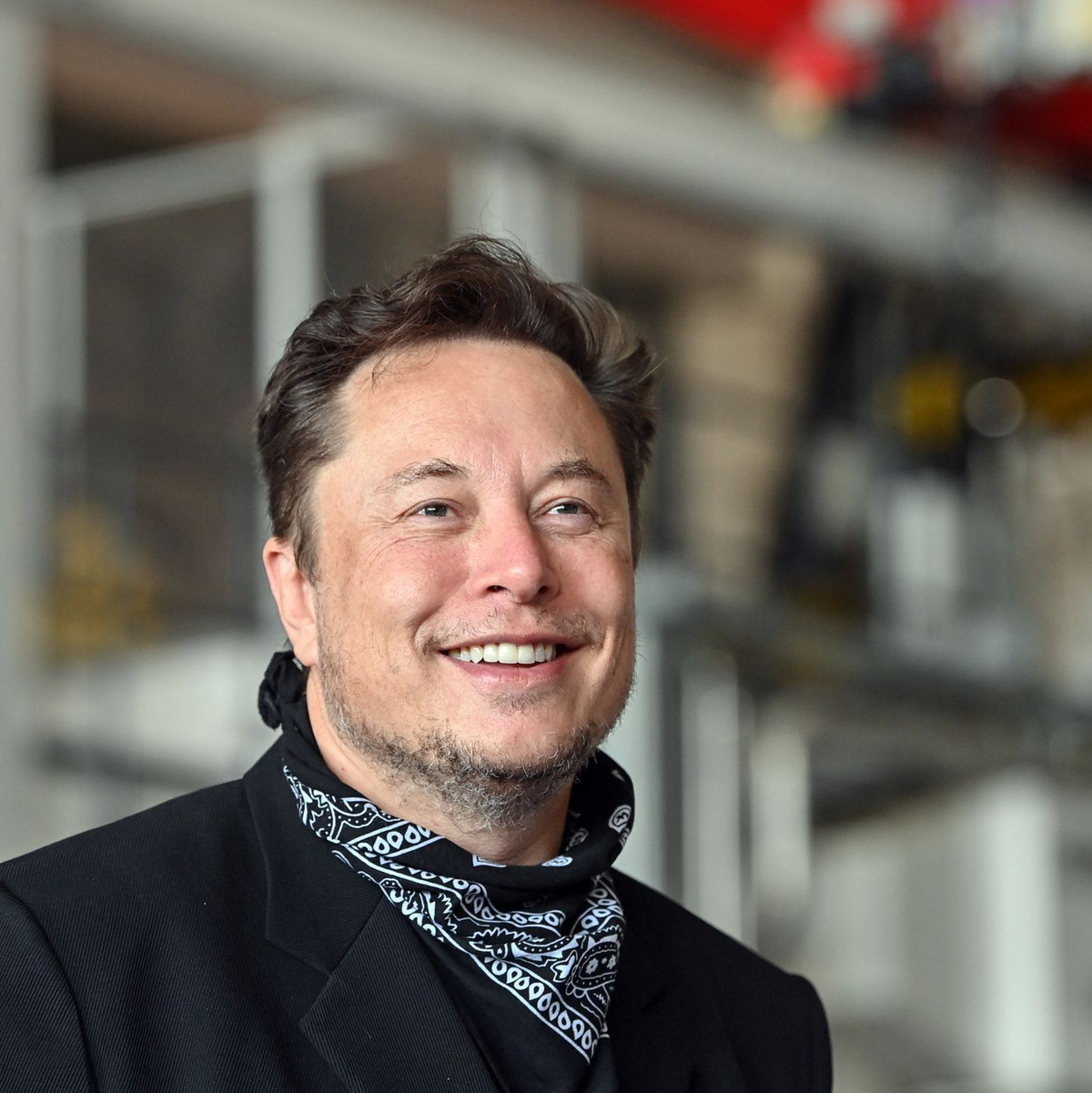 Elon Musk bei seinem letzten Besuch in der Tesla Gigafactory in Grünheide vor rund vier Monaten. - Foto: Patrick Pleul/dpa-Zentralbild/dpa